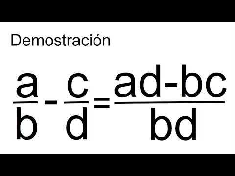 RESTA DE FRACCIONES. DEMOSTRACIÓN. Matemáticas Básicas