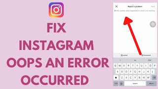 Download lagu How To FIX Instagram Oops An Error Occurred (Quick FIX!) mp3 Download lagu How To FIX Instagram Oops An Error Occurred (Quick FIX!) mp3