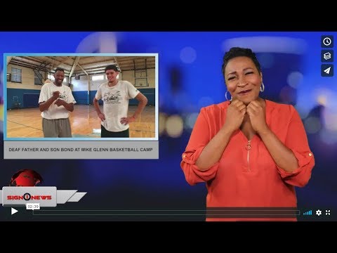 Deaf father and son bond at Mike Glenn basketball camp (ASL - 6.18.19)