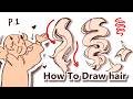 How I Draw Hair Pt 1