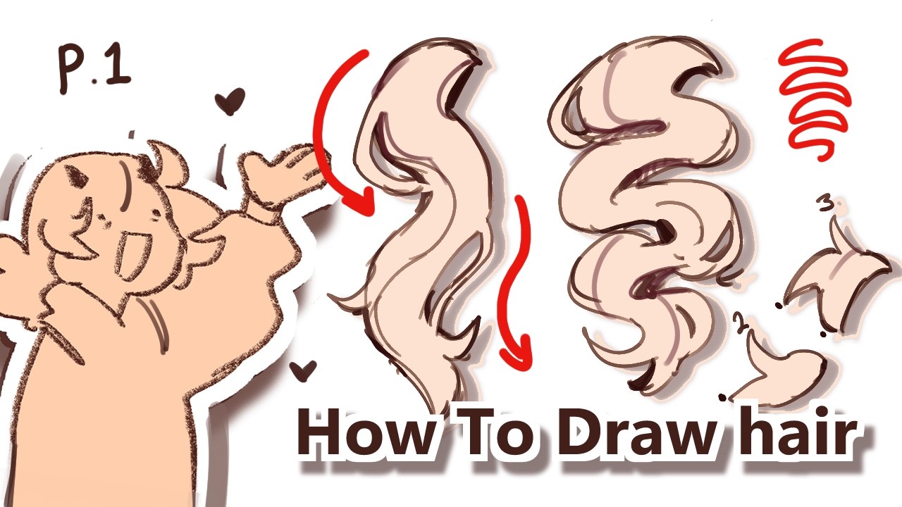 How I draw Hair !! pt.1