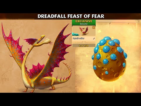DREAMFALL FEAST OF FEAR "SQUAIL-CALLER" Max Level 150 - Exclusive Dragon - Dragons:Rise of Berk