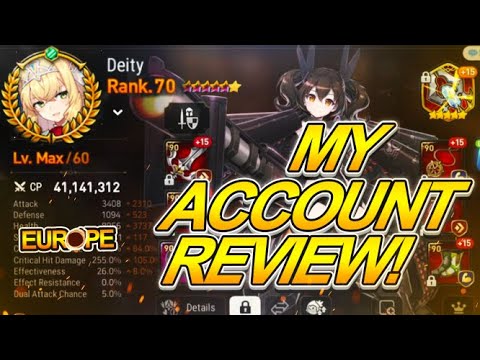 Europe Server (OMEGALUL) Account Review Deity - Epic Seven
