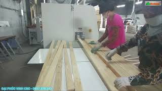 Máy bào 4 mặt 6 trục, bào cạnh phôi trước khi ghép cao tần WM-618