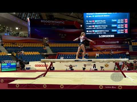 WINTHER Emilie (DEN) - 2018 Artistic Worlds, Doha (QAT) - Qualifications Balance Beam