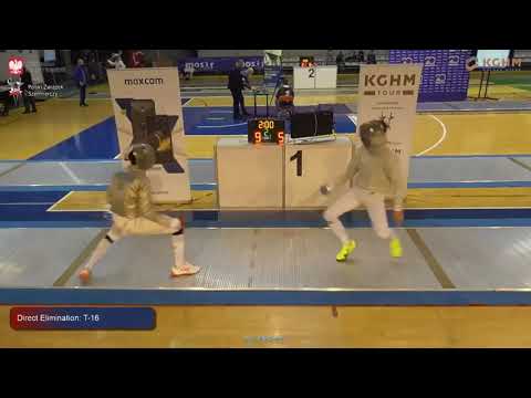 Sosnowiec 2021 JMS - L16 - C Heathcock GER v Petrucz HUN