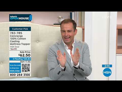 Concierge Collection 100% Cotton Cooling Mattress Topper