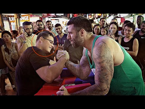 Can You Beat This SCHOOLBOY at ARM WRESTLING ? 5.0