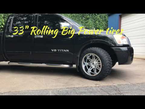 2008 Nissan Titan sitting on Fuel Hostage D530 Chrome wheels wrapped in 33\" RBP tires