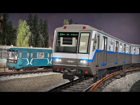 НАЗЕМНАЯ ЛИНИЯ МЕТРО! ПОЕЗДКА НА 81-717.6 И СИНХРОННЫЙ ЗАЕЗД В ДЕПО - GARRY'S MOD METROSTROI
