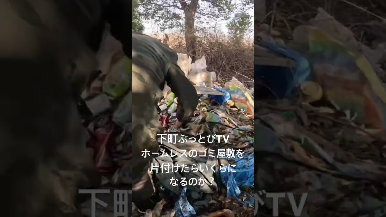 ホームレスのゴミ屋敷を綺麗に片付けてホームレスの遺産を売ったらいくらにぬるのか？#ホームレス