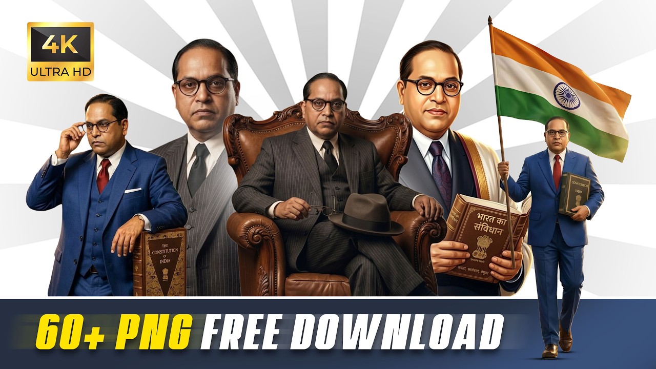 60+ Dr Babasaheb Ambedkar PNG Free Download | HD Transparent Images Pack | Ambedkar Jayanti Special