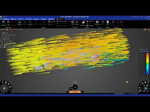 Ansys Discovery  - Fluid flow over an STL F1 Car
