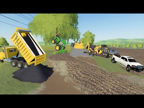 , title : 'Farmer destroys road after falling asleep | Farming Simulator 19 construction'