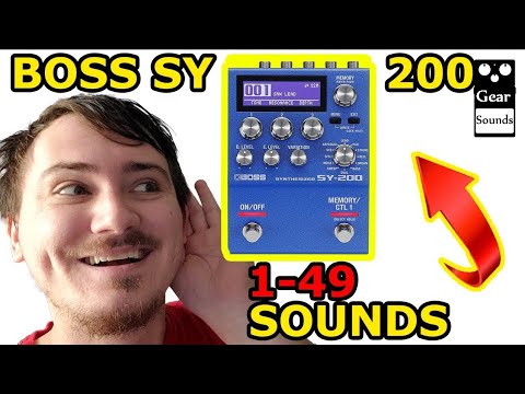 Boss SY 200 Sounds 1-49 Combined With Ten More Boss Pedals