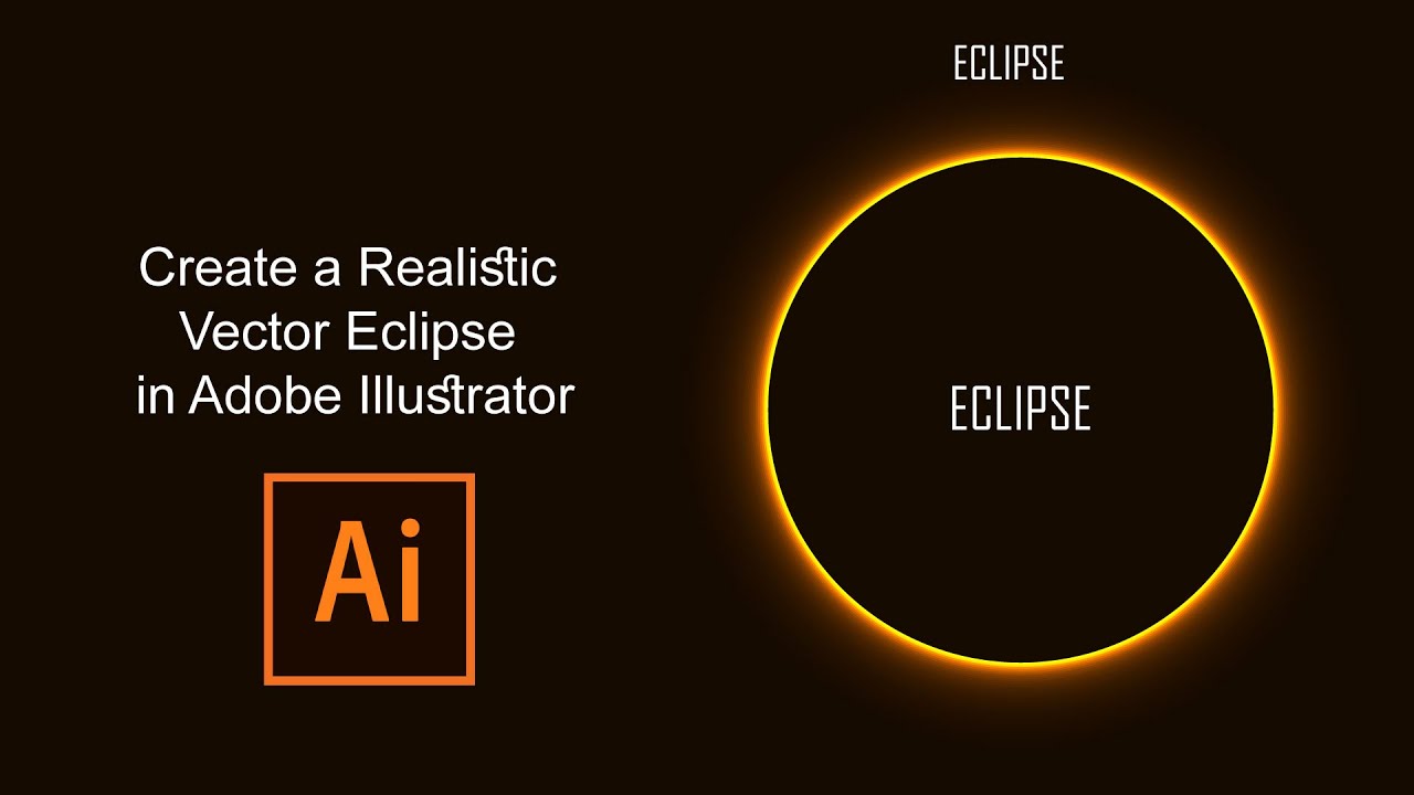 Create a realistic vector eclipse in adobe illustrator