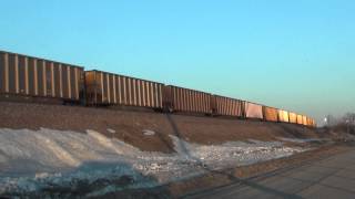 preview picture of video 'Union Pacific coal train in rural Marshall County, Iowa'