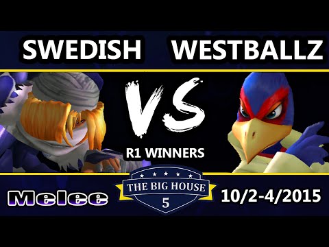 The Big House 5 - Westballz (Falco) Vs. Swedish Delight (Sheik) - Winners Round 1 - SSBM