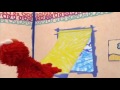 Sesame Street Elmo Gets Blown Away From Pulling Shade To Open Too Hard Explosion