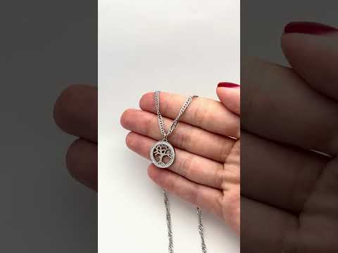 Подарок девушке кулон "Древо истинной жизни" родированный ювелирный сплав Xuping Jewelry в бархатной коробочке - фото 2 - id-p2500048453
