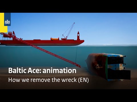 Wreck removal of the Baltic Ace | Animation