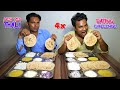 Extreme 4x Desi Veg Thali Eating Challenge Kadi Roti Chawal Dahi Salad Food Challenge India