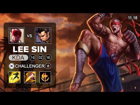 Lee Sin Jungle vs Xin Zhao - KR Challenger Patch 11.16