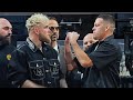 NATE DIAZ NOT PHAZED BY JAKE PAUL TAUNTS AT FIRST FACE OFF & DOESNT BACK DOWN!