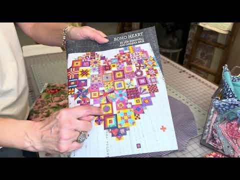 Fun Four Patch & Framed Block Tutorial:  Boho Heart BOM Month 1