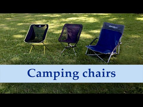 Camping chair options for a very small camper van