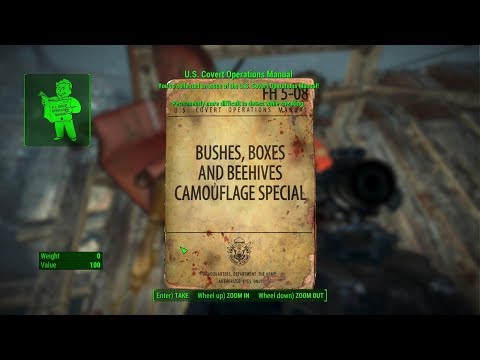 Fallout 4 Ep 243 U S  Covert Operations Manual Bushes, Boxes and Beehives Camouflage Special Liberta