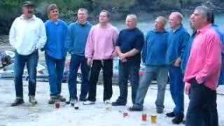 Port Isaac residents (The Fisherman's Friends) singing a shanty