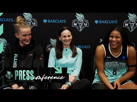 Sandy Brondello, Leonie Fiebich, and Nyara Sabally Press Conference | Liberty vs. Mystics