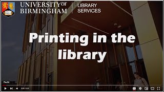 Using printers at the library