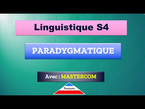 Axe Paradigmatique. Linguistique s4