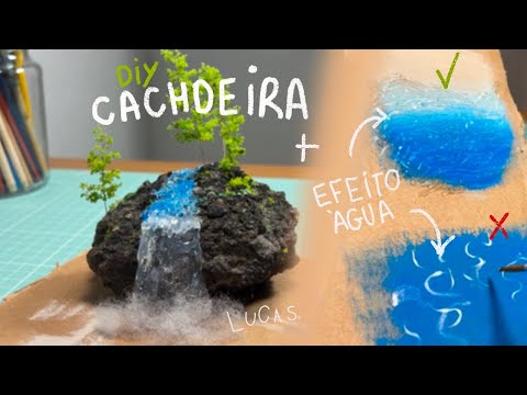 Como fazer cachoeira para maquete + dica de como simular água