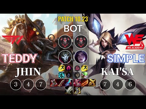 T1 Teddy Jhin vs WEA Simple Kai'Sa Bot - KR Patch 10.23