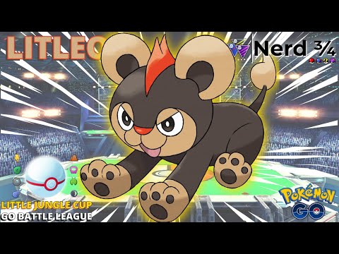 O PRÍNCIPE DA SELVA RUGINDO ALTO NA COPA SELVAGEM(LITTLE JUNGLE CUP) LITLEO POKEMON GO BATTLE LEAGUE