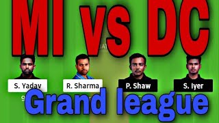 🔥MI vs DC🔥|Grand league team|