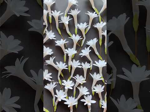 Paper Rajanigandha/ Tuberose #handmade #papercraft #paperflower #craft #flower #nature
