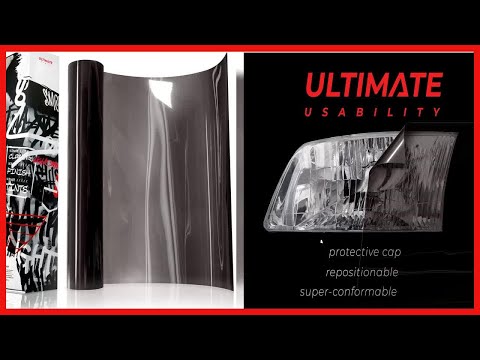 VViViD+ Ultimate Headlight Taillight Tint Vinyl Wrap (16" x 10ft, Light Smoke)