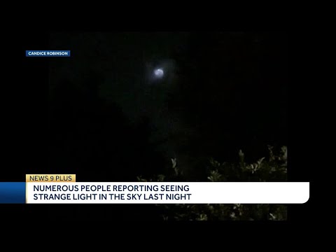 Numerous people reporting seeing strange light in the sky Tuesday night