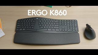 Video 0 of Product Logitech ERGO K860 Wireless Split Ergonomic Keyboard (920-009166)