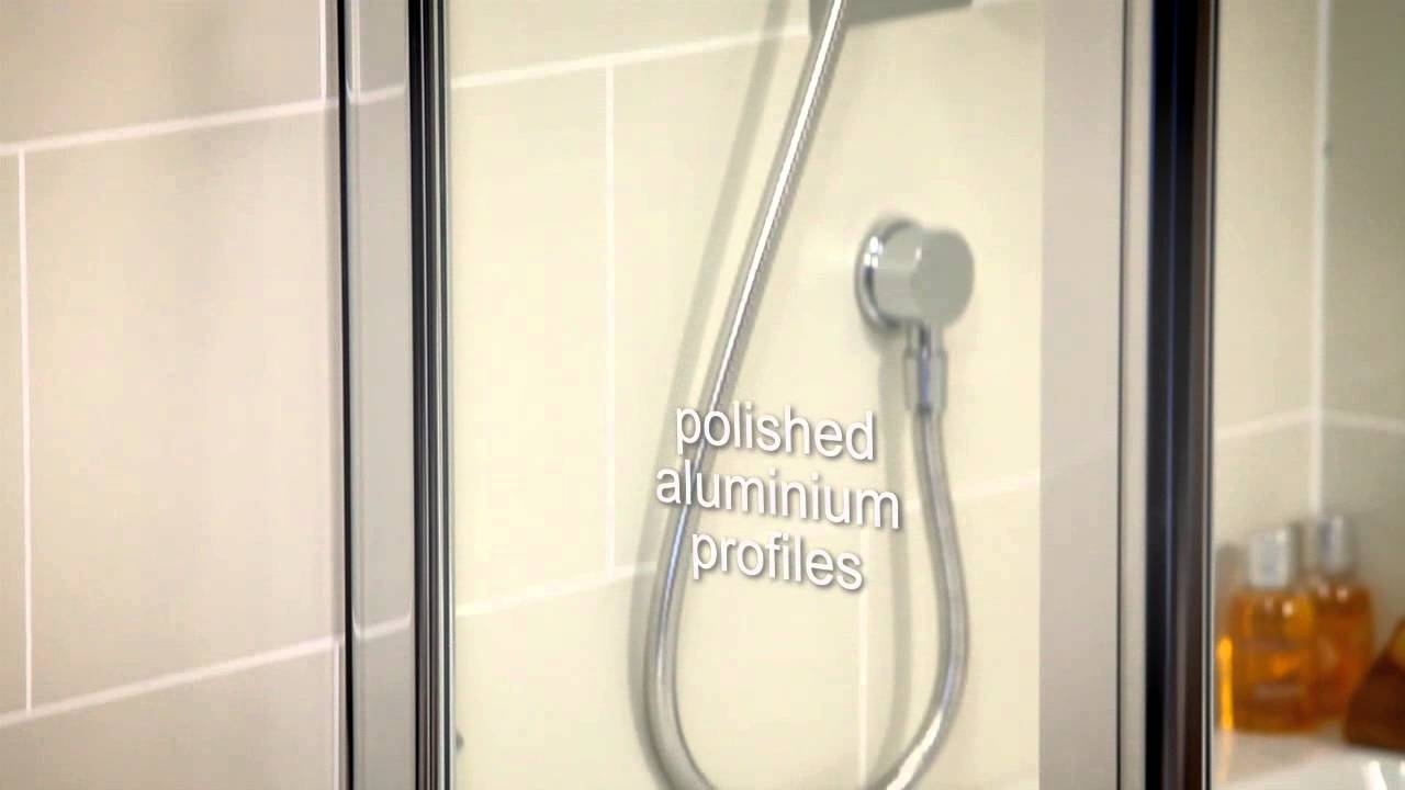 bathandshower.com Two Panel Bathscreen with Towel Rail