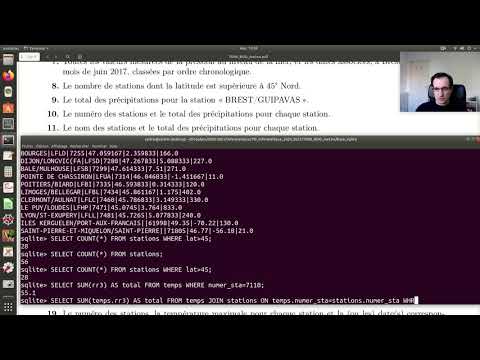 Base de données météo. Questions 08, 09, 10