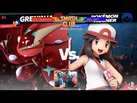Smash Club #39 - Dyasmond (Greninja) vs ZanT (Pokemon Trainer) - Winners Semi Finals