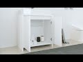 Armoire salle de bains 60x33x61 cm blanc | video 1