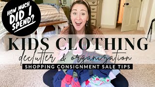 Kids clothing declutter & organization // Shop a consignment sale with me // Consignment tips