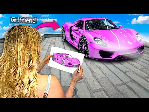GTA 5 But Whatever My Girlfriend Draws, Comes To Life!