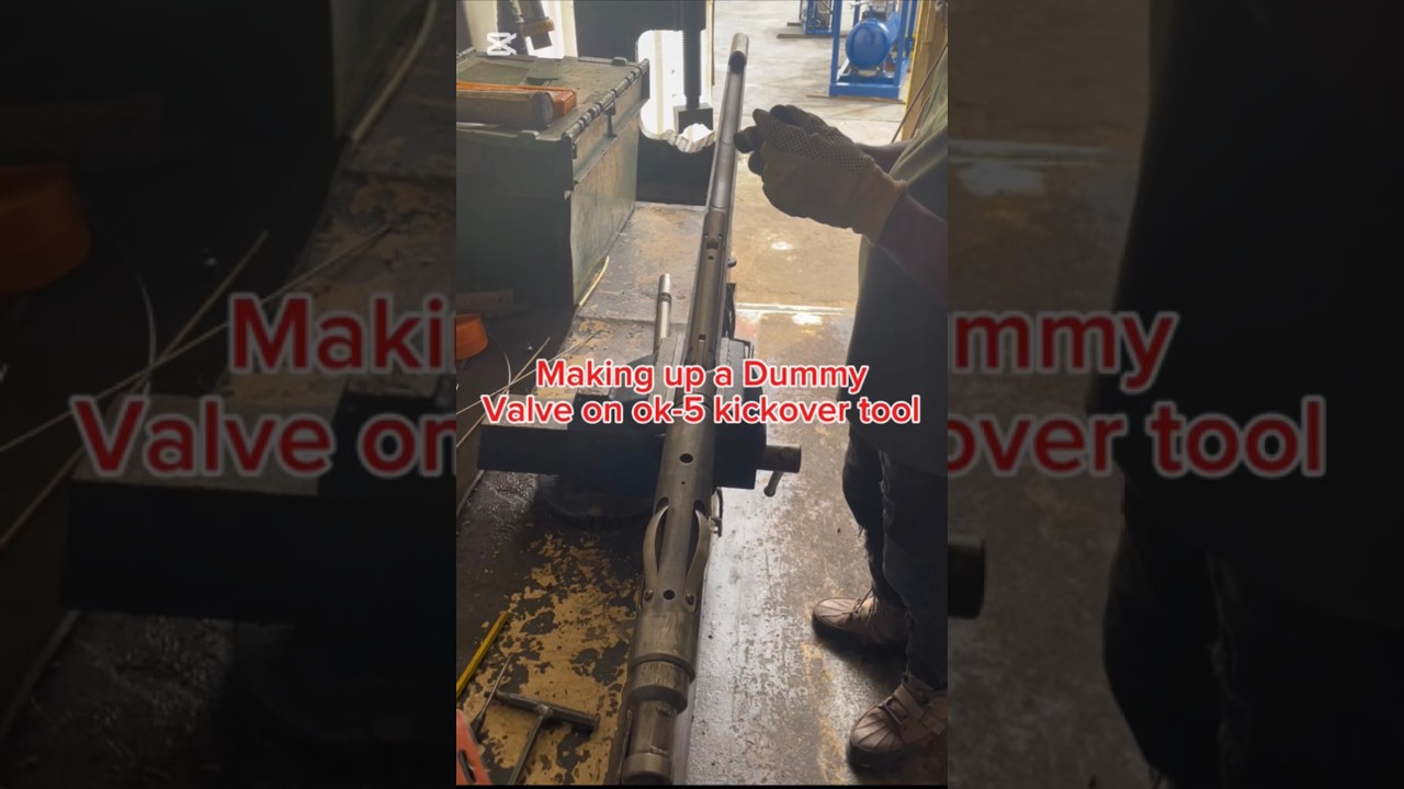 Making up’s gas lift valve on ok-5 kickover tool #oilandgas #drillingrig #oilfield #oilproduction